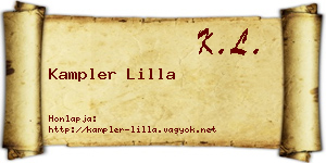 Kampler Lilla névjegykártya